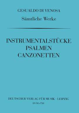 Gesualdo: GA X: Instr.Stücke,Psalmen,etc