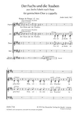 Asriel, A: Der Fuchs und die Trauben