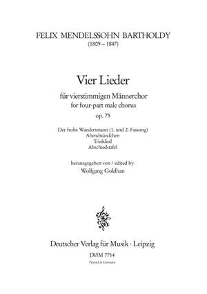 Mendelssohn: Vier Lieder op. 75