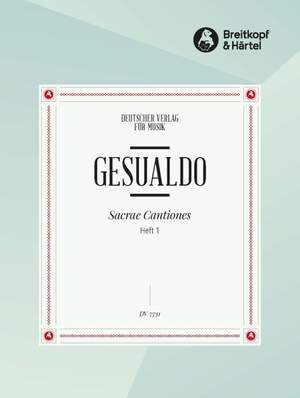 Gesualdo, D: Sacrae Cantiones 1