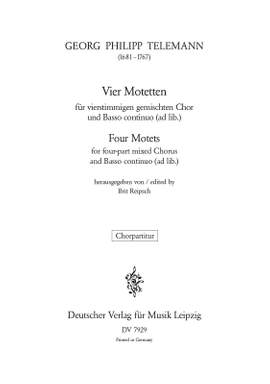 Telemann, G: Vier Motetten