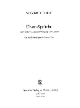 Thiele: Divan-Sprüche