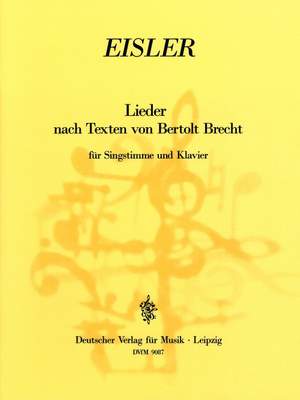 Eisler: Lieder nach Texten von Brecht