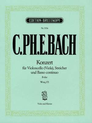 Bach, CPE: Violoncellokonz. B-dur Wq 171