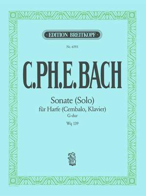 Bach, CPE: Sonate (Solo) G-dur Wotq 139
