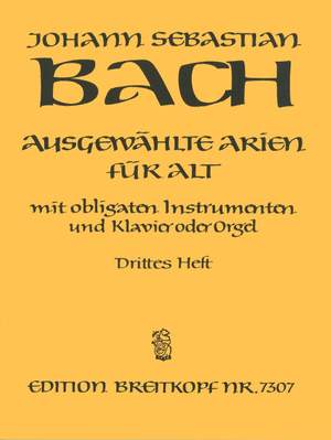 Bach, JS: Ausgewählte Arien für Alt 3