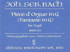 Bach, JS: Piece D'orgue in G BWV 572