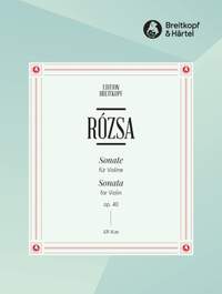 Rozsa: Sonate, Op. 40