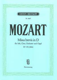 Mozart: Missa brevis in D KV 194(186h)