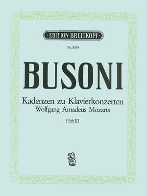 Busoni: Mozart Klavierkonzert Kadenzen Bd3