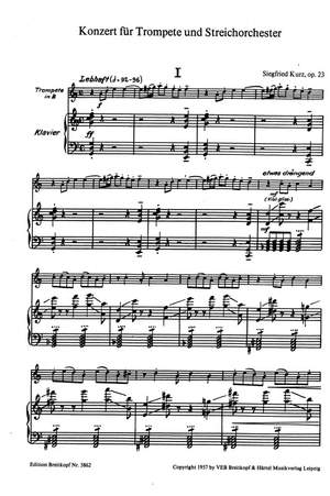 Kurz: Trompetenkonzert op. 23