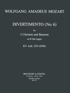 Mozart: Divertimento in Bb major Nr. 6 KV Anh. 229