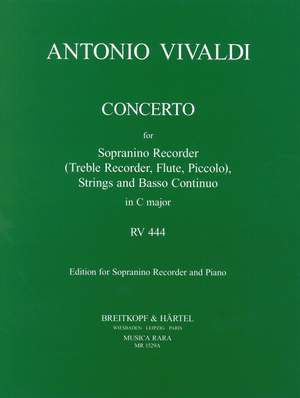 Vivaldi, A: Concerto in C RV 444 für Sopranino, Str, Bc.