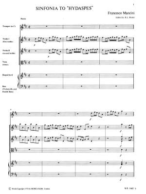 Mancini: Sinfonia in D 'Hydaspes'