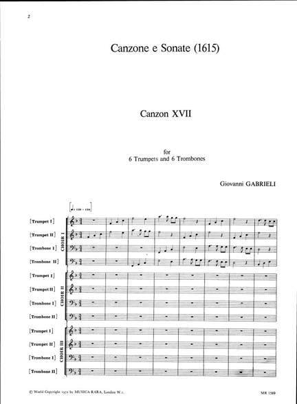 Gabrieli: Canzone e Sonate (1615) Nr.17
