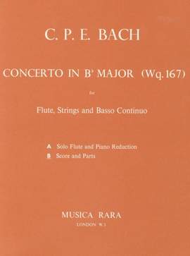 Bach, CPE: Flötenkonzert B-dur Wq 167