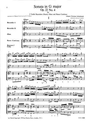 Schickhardt: Sonate in G op. 22/4