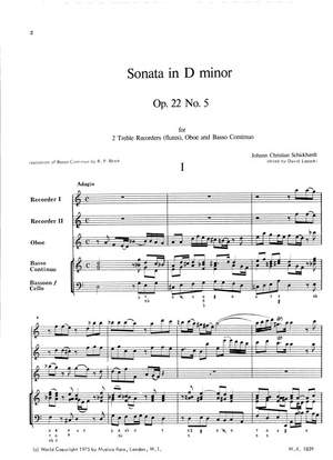 Schickhardt: Sonate in d op. 22/5