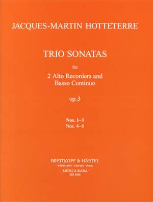 Hotteterre: Triosonaten op. 3/1-3
