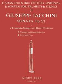 Jacchini, G: Sonata in D op. 5 Nr. 1