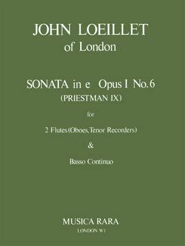 Loeillet of London: Sonate in e op. 1/6