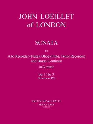 Loeillet of London: Sonate in g op. 1/3