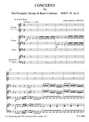 Molter: Concerto in D MWV IV/11