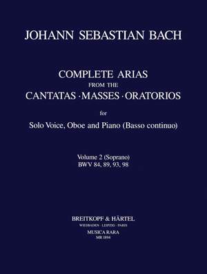 Bach, JS: Sämtliche Arien Bd. 2 S,Ob,Bc