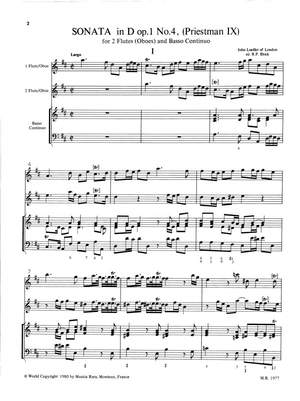 Loeillet of London: Sonate in D op. 1/4