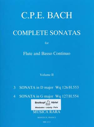 Bach, CPE: Sonaten, Band 2 Wq 126,127
