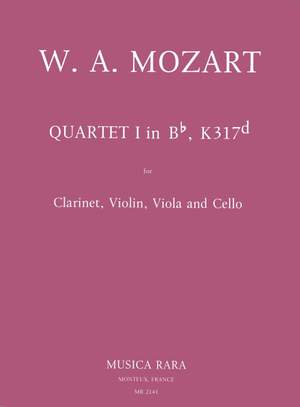 Mozart: Quartett Nr. 1 B nach KV 317d