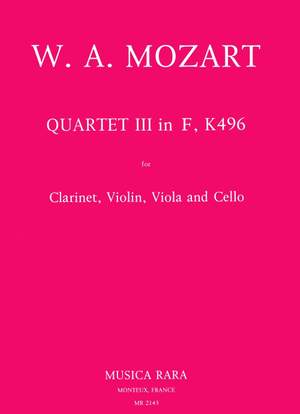 Mozart: Quartett Nr. 3 F nach KV 496