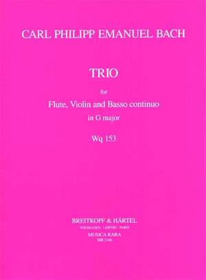 Bach, CPE: Triosonate in G Wq 153