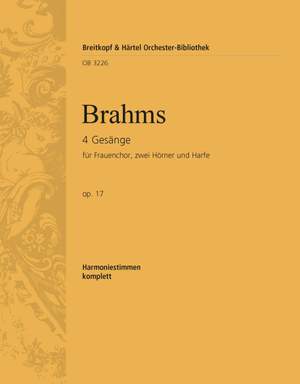 Brahms, J: Vier Gesänge op. 17