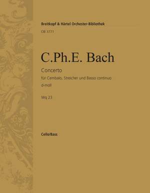 Bach, CPE: Cembalokonzert d-moll Wotq 23