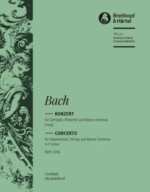 Bach, JS: Cembalokonzert f-moll BWV 1056