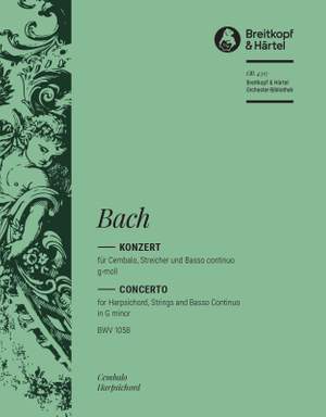 Bach, JS: Cembalokonzert g-moll BWV 1058