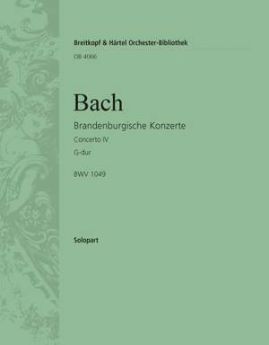 Bach, JS: Brandenburg. Konz. 4 G BWV1049
