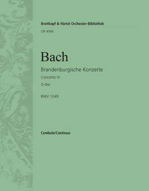 Bach, JS: Brandenburg. Konz. 4 G BWV1049