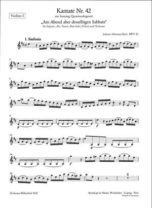 Bach, JS: Kantate 42 Am Abend aber des.