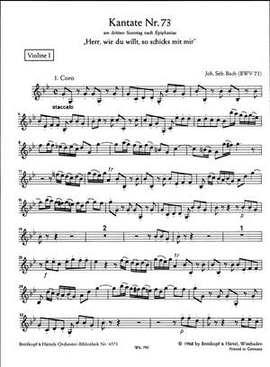 Bach, JS: Kantate 73 Herr, wie du willst
