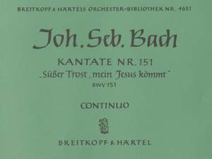 Bach, JS: Kantate 151 Süsser Trost, mein