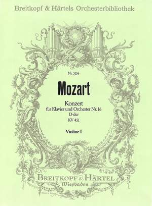Mozart: Klavierkonzert 16 D-dur KV 451