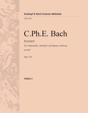 Bach, CPE: Cellokonzert a-moll Wq 170