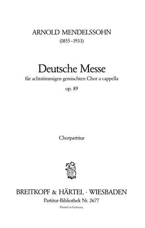 Mendelssohn, A: Deutsche Messe op. 89