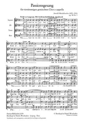 Mendelssohn, A: Passionsgesang op. 90 Nr. 1 Was hast du verwirket