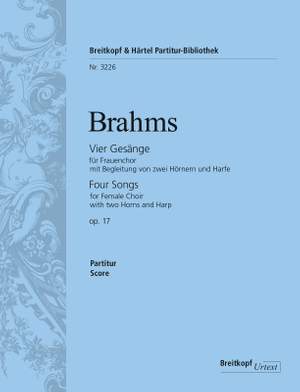 Brahms: Vier Gesänge op. 17