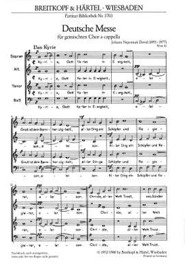 David, J: Deutsche Messe Wk 42