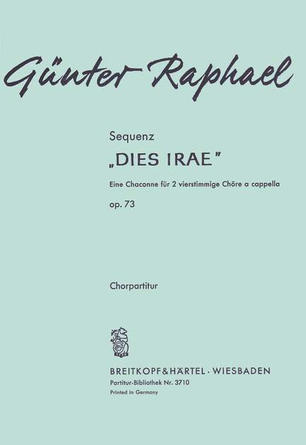 Raphael, G: Sequenz "Dies Irae" op. 73
