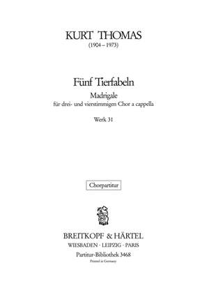 Thomas, K: Fünf Tierfabeln Wk 31